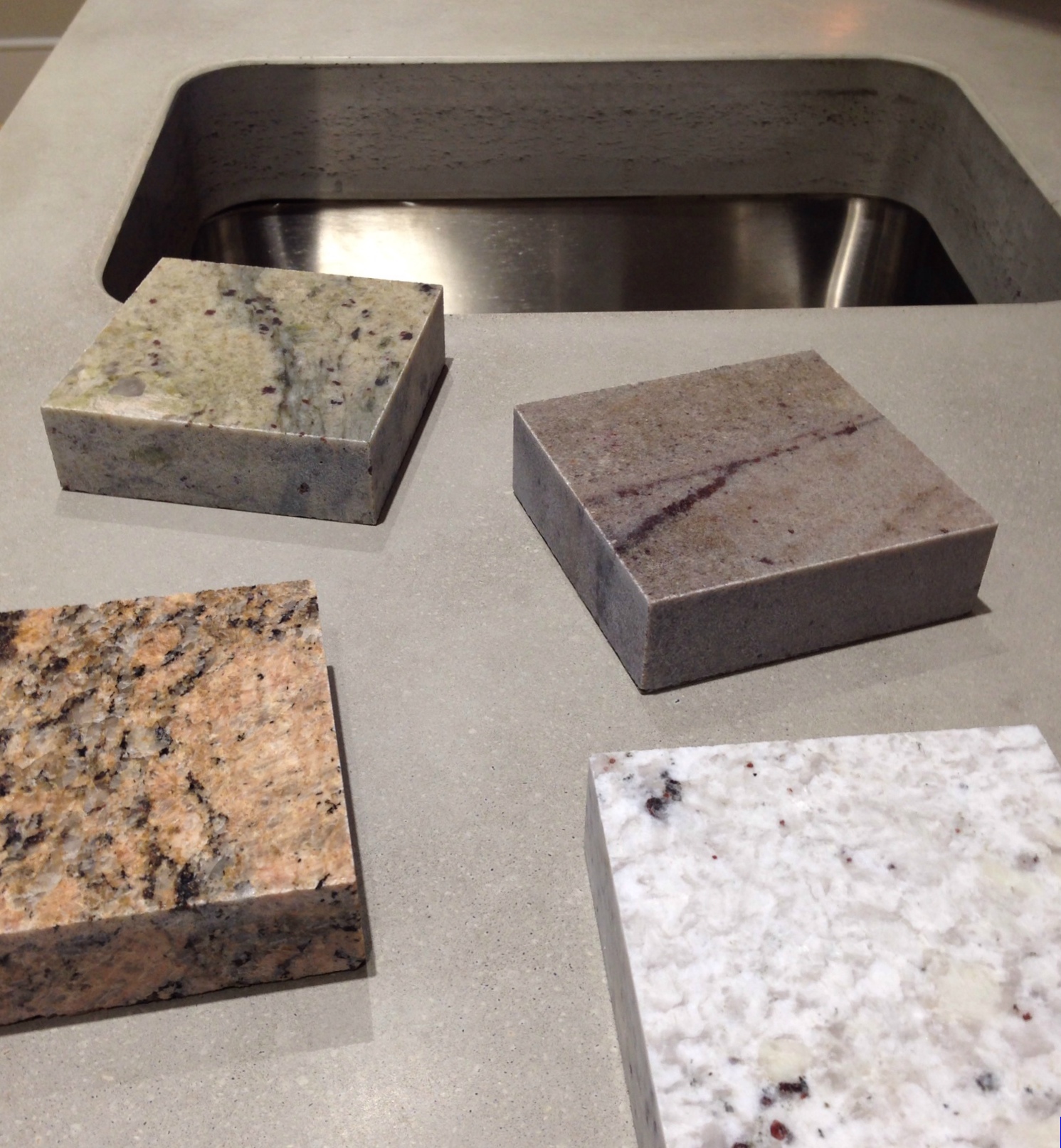 Polished concrete vs natural stone worktops Sustainable Kitchens