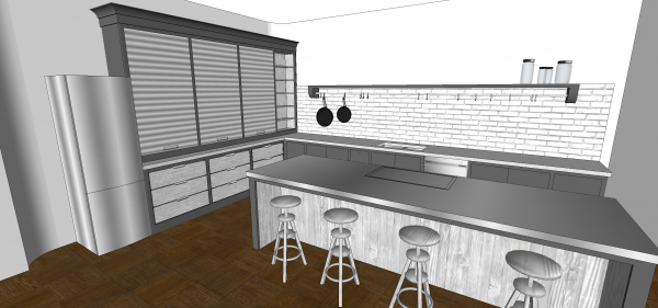 3d model of kitchen design 
